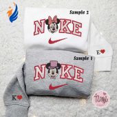 Mickey And Minnie Mouse X Nike Embroidered Couple Shirt Disney Characters Embroidered Shirt Nike Inspired Embroidered Hoodie.jpg - demo10