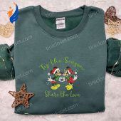 Mickey And Minnie Tis The Season Embroidered Shirt Disney Characters Embroidered Hoodie Christmas Embroidered Shirt.jpg - demo10