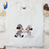 Mickey And Minnie Wedding Embroidered T Shirt Disney Characters Embroidered Hoodie Best Valentines Day Gift Ideas.jpg - demo10