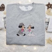 Mickey And Minnie Wedding Embroidered T Shirt Disney Characters Embroidered Hoodie Best Valentines Day Gift Ideas 5.jpg - demo10