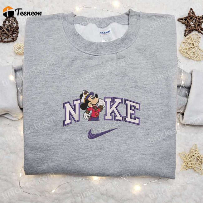 Mickey Cruise Trip x Nike Embroidered Shirt Disney Characters Embroidered Shirt & Cartoon Hoodie| soulcals.com