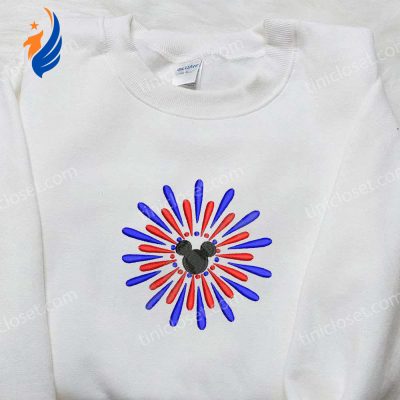Mickey Fireworks Embroidered Shirt Disney s Best Patriotic Shirts for an Unforgettable Celebration | soulcals.com