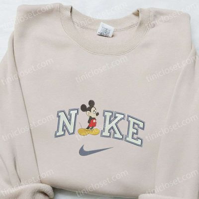 Exclusive Mickey Glance x Nike Embroidered Shirt & Disney Characters Hoodie Perfect Gift Ideas | soulcals.com