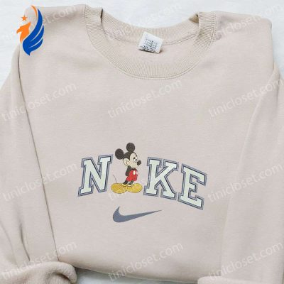 Exclusive Mickey Glance x Nike Embroidered Shirt & Disney Characters Hoodie Perfect Gift Ideas | soulcals.com