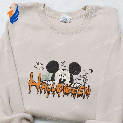 Mickey Happy Halloween Embroidered Sweatshirt Disney s Best Gift Idea for Halloween | soulcals.com