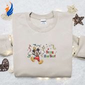 Mickey Happy New Year Cartoon Embroidered Sweatshirt Disney Characters Movie Merry Christmas Embroidered Shirt Best Christmas Day Gift Ideas.jpg - demo10