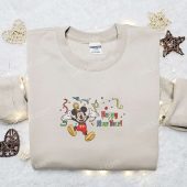 Mickey Happy New Year Cartoon Embroidered Sweatshirt Disney Characters Movie Merry Christmas Embroidered Shirt Best Christmas Day Gift Ideas 2.jpg - demo10