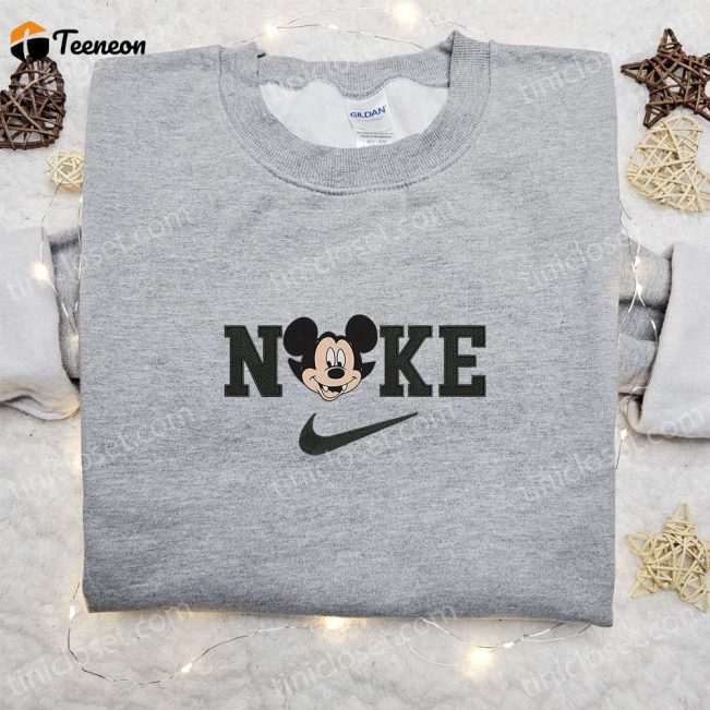Mickey Head Dracula Laughing Halloween x Nike Embroidered Sweatshirt B Gift for Men Women Walt Disney Characters Shirt Perfect Halloween Gift Idea| soulcals.com