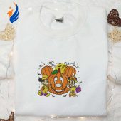 Mickey Minnie Halloween Pumpkin Embroidered Shirt Disney Halloween Embroidered Shirt Best Halloween Gifts For Family.jpg - demo10