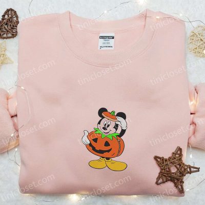 Mickey Mouse Disney Halloween Embroidered Shirt Best Gift Ideas for Disney Halloween T-shirt | soulcals.com