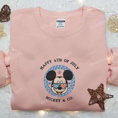 Mickey Mouse 4th of July Shirt Disney Embroidered National Day Gifts | soulcals.com