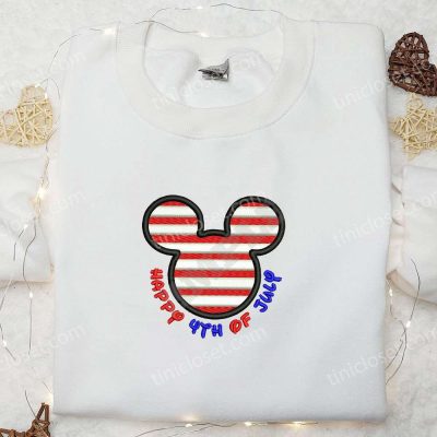 Mickey Mouse Happy 4th of July Embroidered Shirt Disney s Best Patriotic Shirts | soulcals.com
