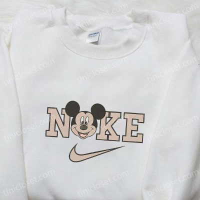 Mickey Mouse Head x Nike Cartoon Hoodie Best Nike Inspired Embroidered Shirt Perfect Birthday Gift Ideas | soulcals.com