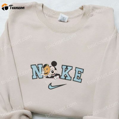 Mickey Mouse Pumpkin Mask Halloween x Nike Embroidered Sweatshirt, Unique Walt Disney Characters Shirt B Gift for Men Women Halloween Gift Ideas| soulcals.com