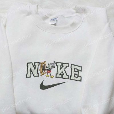 Mickey Mouse x Nike Cartoon Embroidered Tshirt Disney Characters & Nike Inspired Shirt | soulcals.com