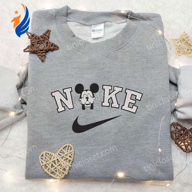 Mickey Mouse x Nike Embroidered Hoodie & Disney Shirt Stylish Nike Inspired Embroidered Apparel | soulcals.com