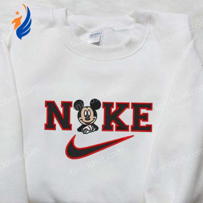 Mickey Mouse x Nike Embroidered Sweatshirt Disney Shirt Nike Inspired Design | soulcals.com