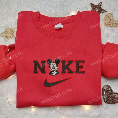 Mickey Mouse x Nike Embroidered Sweatshirt Disney Shirt Nike Inspired Design | soulcals.com