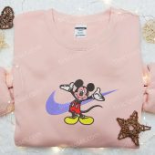 Mickey Mouse X Nike Swoosh Cartoon Embroidered Hoodie Disney Characters Embroidered Shirt Nike Inspired Embroidered Shirt 7.jpg - demo10