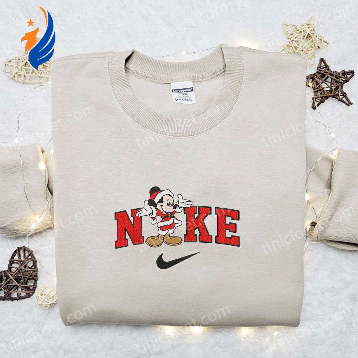 Mickey Santa Claus Disney x Nike Embroidered Sweatshirt Festive Disney Characters Movie Shirt Perfect Christmas Gift Idea | soulcals.com Mickey Santa Claus Disney x Nike Embroidered Sweatshirt Festive Disney Characters Movie Shirt Perfect Christmas Gift Idea | soulcals.com