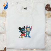 Mickey Stitch Changed Face Embroidered Shirt Disney Halloween Embroidered Shirt Best Halloween Gifts For Family.jpg - demo10