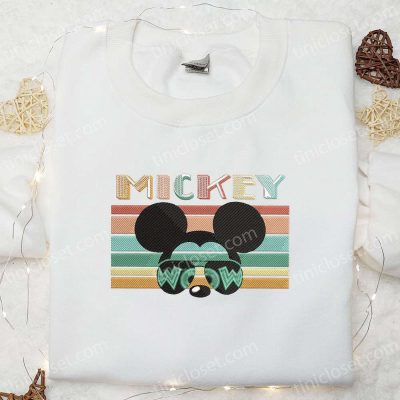 Shop the Trendy Mickey Sunglasses Wow Embroidered Shirt & Disney Characters Hoodie for the Best Gift Idea | soulcals.com