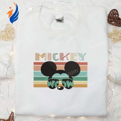 Shop the Trendy Mickey Sunglasses Wow Embroidered Shirt & Disney Characters Hoodie for the Best Gift Idea | soulcals.com