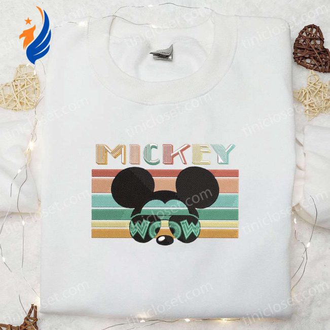 Shop the Trendy Mickey Sunglasses Wow Embroidered Shirt & Disney Characters Hoodie for the Best Gift Idea | soulcals.com