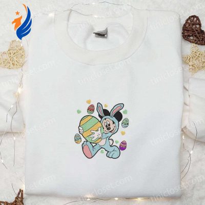 Disney Characters Embroidered Shirt & Hoodie Mickey with Easter Eggs Thanksgiving Gift Ideas | soulcals.com