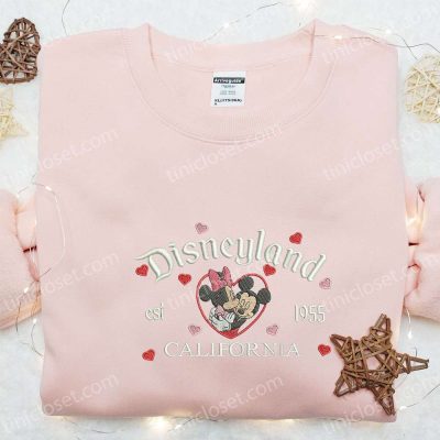 Disney Characters Embroidered Shirt Mickeyloveland Valentine?s Day Theme | soulcals.com