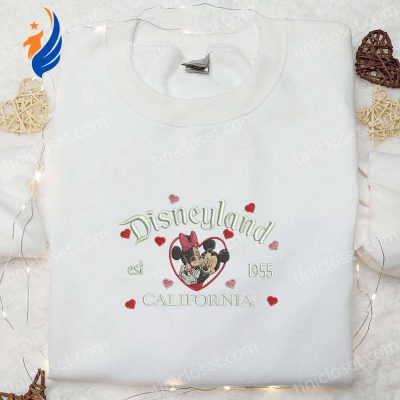 Disney Characters Embroidered Shirt Mickeyloveland Valentine?s Day Theme | soulcals.com