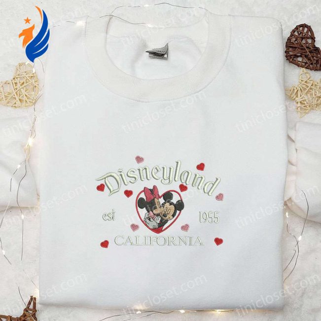 Disney Characters Embroidered Shirt Mickeyloveland Valentine?s Day Theme | soulcals.com
