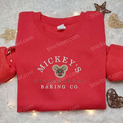 Disney Characters Embroidered Shirt & Hoodie Perfect Christmas Gifts from Mickey?s Gingerbread Baking Co | soulcals.com