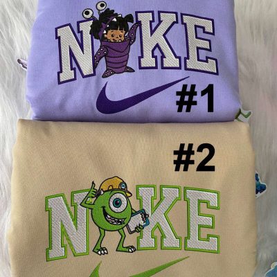 Mike Wazowski Monsters Disney Nike Embroidered Sweatshirts| soulcals.com
