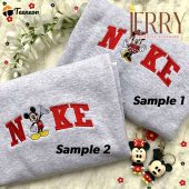 Minnie And Mickey Mouse Nike Embroidered Sweatshirt| soulcals.com