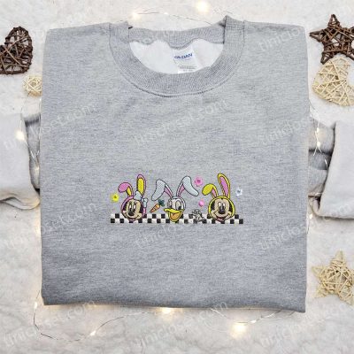 Disney Easter Embroidered Shirt & Hoodie Minnie Donald Mickey Characters Thanksgiving Gift Ideas | soulcals.com