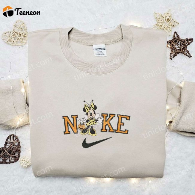 Minnie Mouse Bee Halloween x Nike Embroidered Sweatshirt Walt Disney Characters Shirt B Gift for Men Women Halloween Gift Ideas| soulcals.com