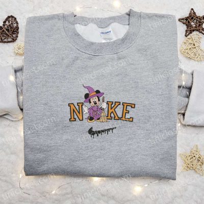 Minnie Mouse Witch x Nike Embroidered Sweatshirt Disney Characters Shirt B Gift for Men Women Halloween Gift Ideas| soulcals.com