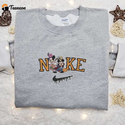 Minnie Witch & Mickey Dracula x Nike Embroidered Sweatshirt B Gift for Men Women Halloween Gift Idea Halloween Shirt| soulcals.com