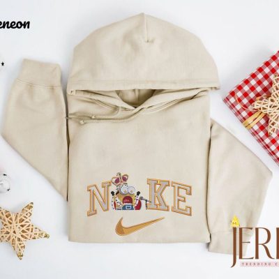 Minnion Nike Embroidered Sweatshirt| soulcals.com