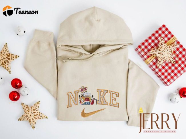 Minnion Nike Embroidered Sweatshirt| soulcals.com