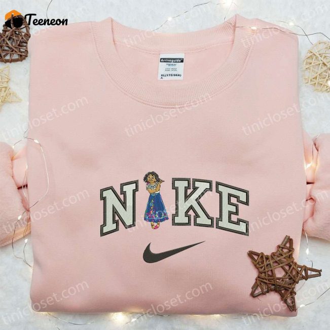 Disney Encanto Nike Embroidered Hoodie & Mirabel Madrigal Shirt Unique Collaboration with Nike for Inspired Embroidered Sweatshirts| soulcals.com