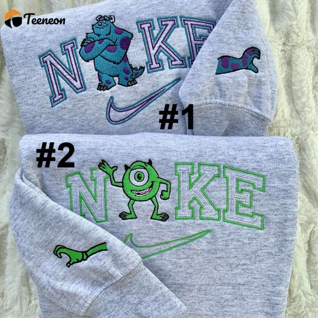 Monster Friends Disney Nike Embroidered Sweatshirts| soulcals.com