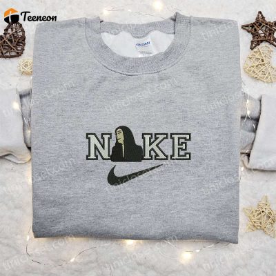 Morticia Addams x Nike Embroidered Shirt & Addams Family Movie Hoodie Spooky Halloween Sweatshirt Collection| soulcals.com