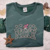 My Melody Hearts X Nike Embroidered Shirt Hello Kitty Cartoon Embroidered Hoodie Nike Inspired Embroidered Sweatshirt 2.jpeg - demo10