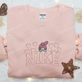 My Melody Hearts X Nike Embroidered Shirt Hello Kitty Cartoon Embroidered Hoodie Nike Inspired Embroidered Sweatshirt 5.jpeg - demo10