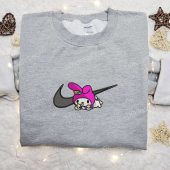 My Melody X Nike Swoosh Embroidered Shirt Hello Kitty Cartoon Embroidered Hoodie Nike Inspired Embroidered Sweatshirt 2.jpeg - demo10