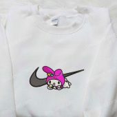 My Melody X Nike Swoosh Embroidered Shirt Hello Kitty Cartoon Embroidered Hoodie Nike Inspired Embroidered Sweatshirt 4.jpeg - demo10