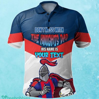 Newcastle Knights Custom Name Father?s Day NRL Custom Polo Shirt Best Gift For Fans