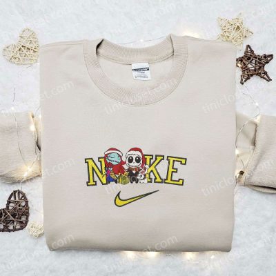 Nike Christmas x Baby Jack and Sally Embroidered Sweatshirt, F Gift for Men Women Movie Christmas Shirt Top Gift Idea| soulcals.com